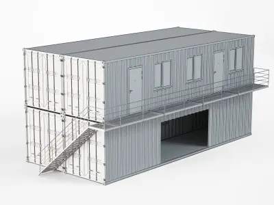 Construction container office 3D model