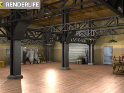 Warehouse interior 3D model