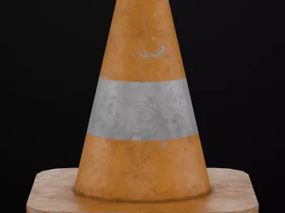 traffic cone 3D model 20