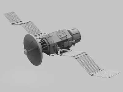satellite highpoly spacecraft 3D model