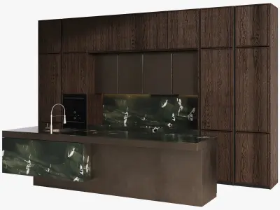 Modern Kitchen with Island  3D model