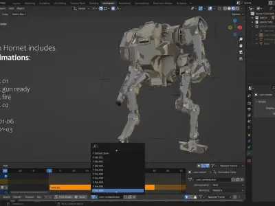 Mech  01 - Hornet Low-poly 3D model