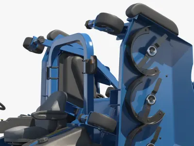  Large Area Lawn Mower Folded Configuration Blue 