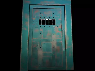 DoorMetalRustV2 Low-poly 3D model