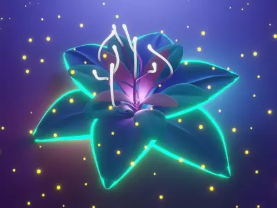 Glowing Flower 3D model