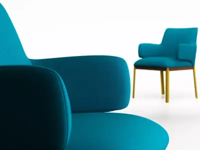 Hug Small Side Chair 3D model