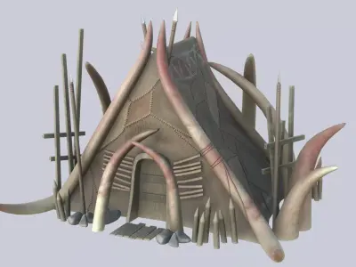 Orc house Low-poly 3D model order