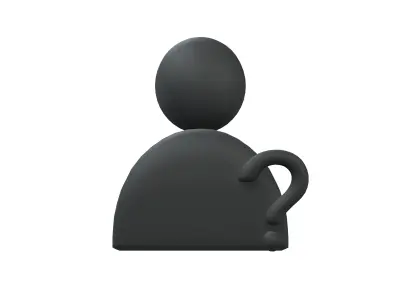 Cant Find User Icon v1 008 Low-poly 3D model