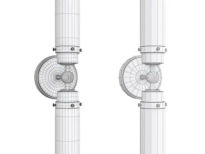 HOWE DOUBLE SCONCE Low-poly 3D model