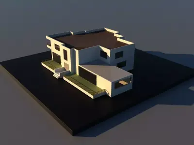 Dublex Villa Low-poly 3D model