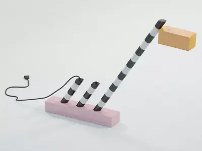 Memphis Oceanic Table Lamp 3D model