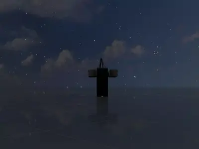 Railway Crossing Barrier 8 m closed Low-poly 3D model