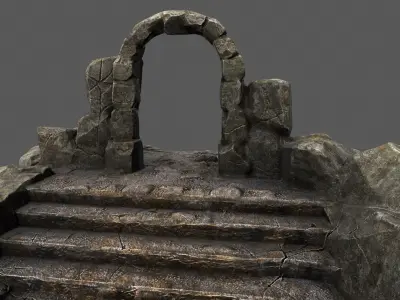 Gate rock 3D model