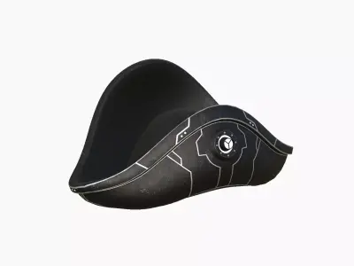 SciFi Pirate Hat A04 - Futuristic Character Design Low-poly 3D model
