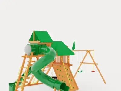 Monster Castle Pkg V Loaded With Tarp Low-poly 3D model