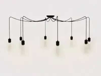 Modern Spider Bulb Chandelier 3D model