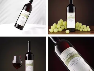 Render Ready Wine Bottle 3D model