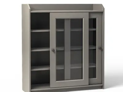 HAUGA - Glass door cabinet 3D model