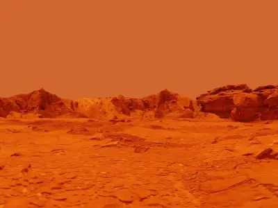 Mars Ground Realistic with Textures Cheap Complete  3D model