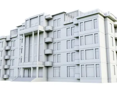 Sanatorium Building ID006 3D model