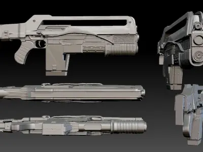 alien romulus inspired movie prop 3D print model