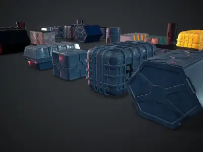 Star wars Cargo pack 1 Low-poly 3D model
