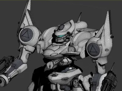 armored core robot 3D model