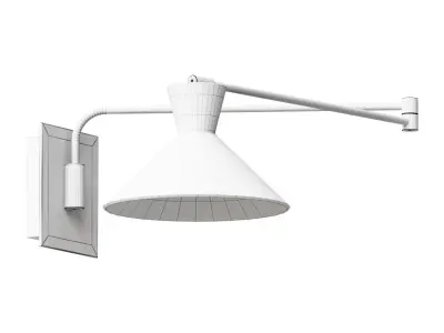 Wall mounted swivel sconce on a Voltige bracket 3D model
