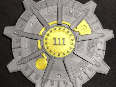 Fallout 111 Vault Door Wall Plaque 3D print model