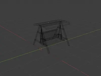 Low-poly swing chair Free low-poly 3D model