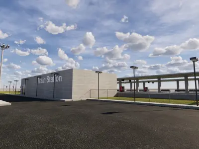 Train Station 3D model