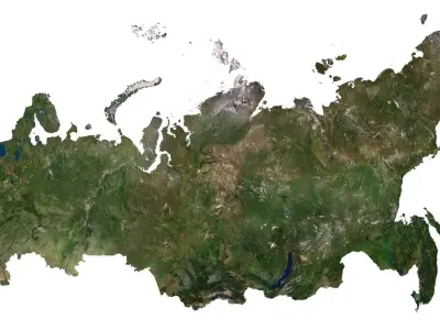 Russia 3D Model Terrain Map 3D model