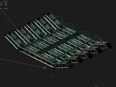 Satellite City Objects - Track 21 3D model