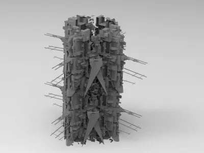 Sci-Fi City dystopia Mega city colony 2 3D model
