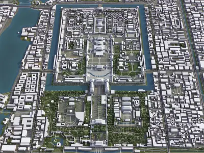 Beijing Low-poly 3D model