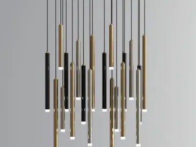 Ceiling Chandelier Pendant Suspension Collection 3D model