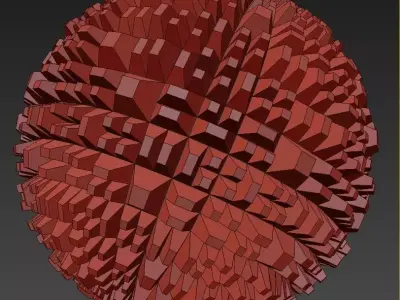 Futuristic Ball Low-poly 3D model