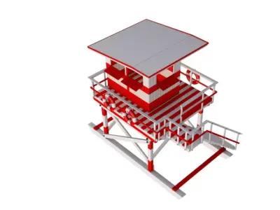 Beach Lifeguard Tower 3D model