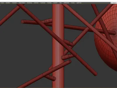 Gallotti and Radice bolle panging lamp 8 Low-poly 3D model