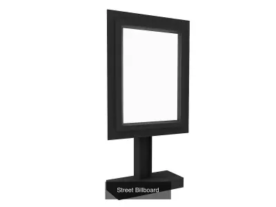 Street Billboard 6 in 1 3D Model Pack