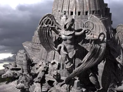Ancient Gods Space station Kit bash 3D model