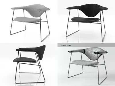 Masculo Lounge Chair 3D model