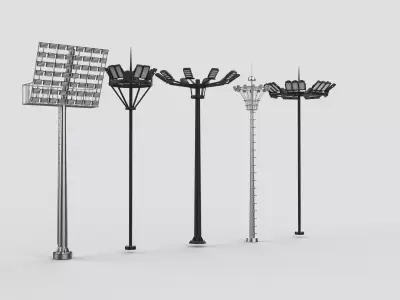 Stadium Light pole 3D model