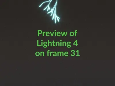 Animated Lightning v4 Low-poly 3D model