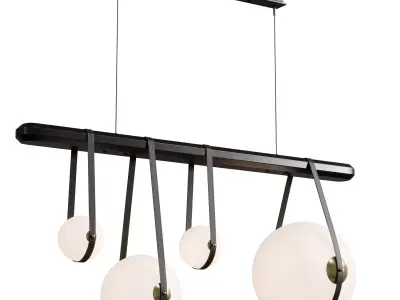 Derby LED Linear Suspension pendant light Low-poly 3D model