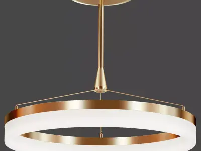 Keplar 1 Light 23 5 in Gold Pendant 3D model