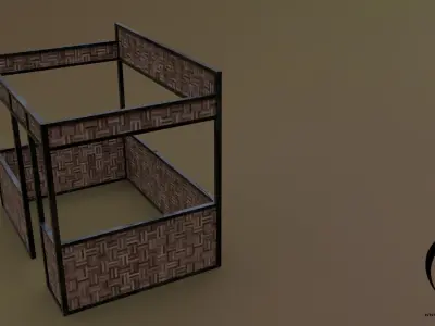 Stall stand 07 R Low-poly 3D model