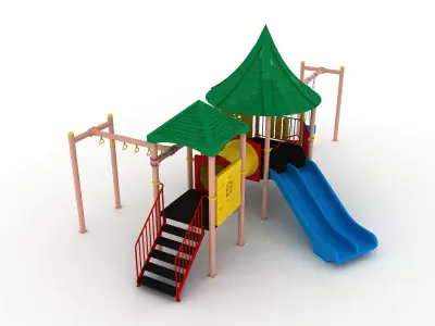 Hexagon Metal Playground 060 3D model