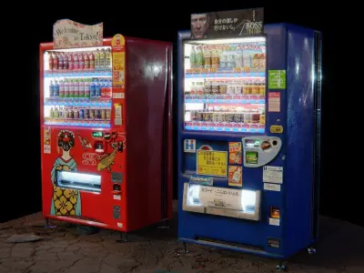 vending machines japanese Low-poly 3D model