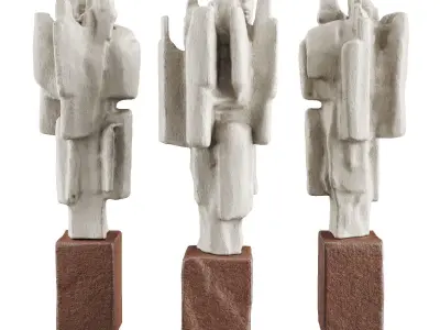 Brutal art metal Low-poly 3D model